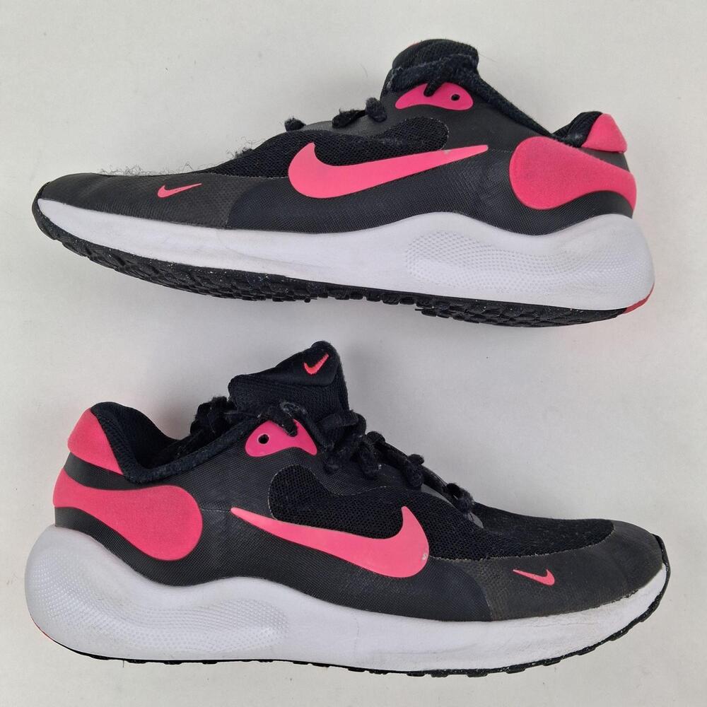 Nike Shoes Youth Size 4Y Black Pink Running Mesh Athletic Sneakers FB7689-002